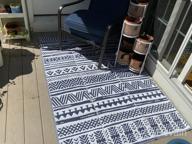 img 1 attached to Transform Your Outdoor Space With HiiARug 9'X12' Reversible Patio Rug For RV, Camping, And Beach review by Eric Dubreuil