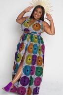 img 1 attached to Bold African Print Maxi Dress For Women - Stunning Dashiki Long Dress review by Chad Baio