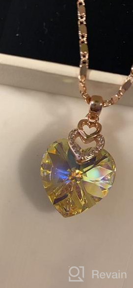 img 1 attached to Women's Heart Crystal Necklace - Elegant Gift Box Included - Dainty Pendant for Anniversary, Christmas, Mother's Day - Ideal Jewelry for Her review by Andre Parsons