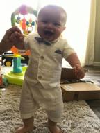 img 1 attached to 👶 HMD Baby Boy Gentleman White Shirt Waistcoat Bowtie Tuxedo Onesie: Stylish Jumpsuit for Your Little One review by Allan Ryser
