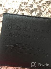 img 5 attached to Держатель регистрации и страховки автомобиля Black Cacturism - органайзер для автомобилей для мужчин и женщин, удобный чехол-бумажник для карт, водительских прав и необходимых документов