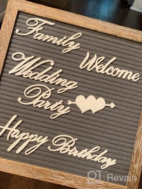 img 1 attached to Double Sided Felt Letter Board With Rustic 10X10 Wood Frame,750 Precut Letters,Months & Days & Extra Cursive Words, Wall & Tabletop Display, Letters Organizer,Farmhouse Wall Decor Message Board review by Juan White