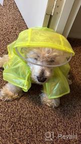 img 7 attached to Waterproof Pet Raincoat W/ Hood - Reflective Yellow For Medium Dogs By Mogoko