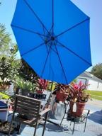 img 1 attached to 10FT Patio Offset Umbrella - Large Hanging Market Umbrella With Crank, Cross Bar & UV Protection For Backyard/Garden review by Dean Locke