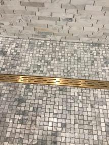 img 5 attached to Neodrain 28-In Rectangular Linear Shower Drain With Brickwork Pattern Grate, 304 Stainless Steel Bathroom Floor Drain,Antique Copper Finish,Shower Floor Drain