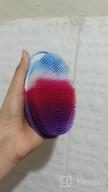 img 1 attached to Silicone Body Scrubber For Exfoliation: Easy To Clean, Long-Lasting, Hygienic, And Lathers Well - Includes Face Scrubber (Pink Color) review by Tutan Hesch