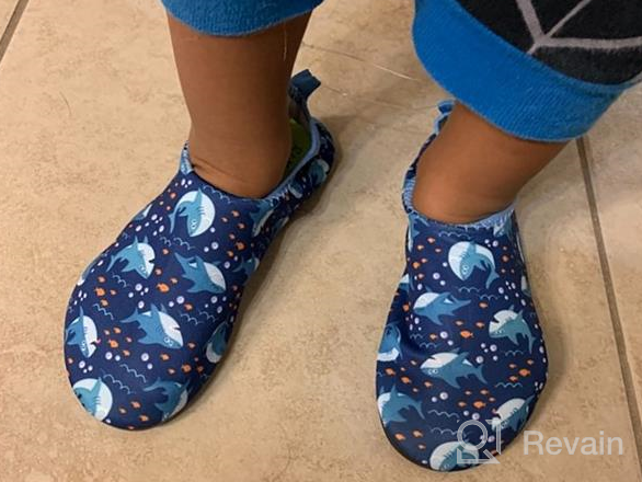 img 1 attached to 👣 MIG HOG Toddler Boys' Non-Slip Barefoot Shoes review by Roberto Garrido