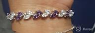 img 1 attached to 💎 Exquisite Crystal Tennis Link Bracelet: Birthstone CZ Bracelets for Elegant Women & Girls review by Lisa Vogt