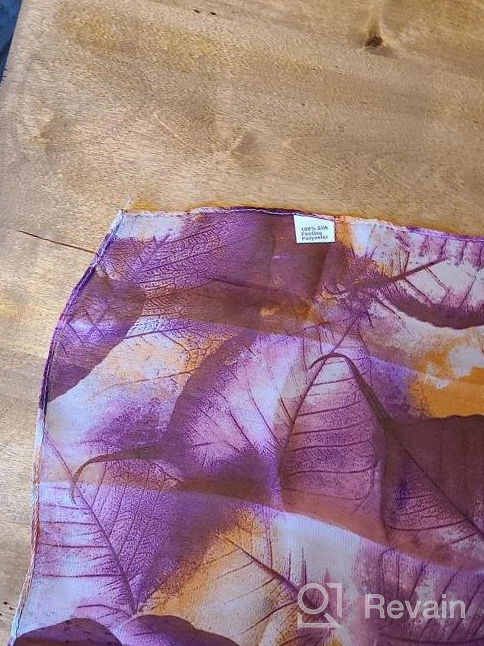 img 1 attached to Experience Luxury With Shanlin'S 100% Mulberry Silk Square Scarf In A Gift Box review by Timothy Cox