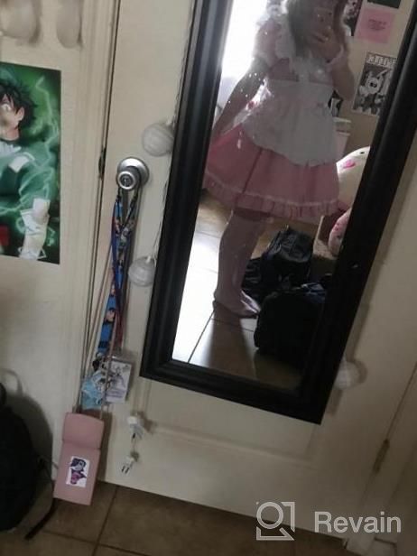 img 1 attached to Plus Size Anime Maid Costume With Cat Ears, Apron, And Cosplay Dress For Halloween - GRAJTCIN Women'S review by Cristina Villanueva