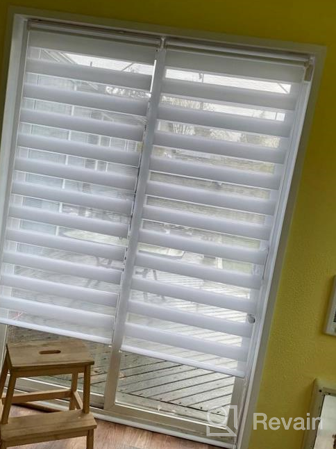 img 1 attached to LUCKUP Grey Zebra Dual Roller Blinds - Day And Night Window Shades With Easy Installation, 23.6" X 90 review by Steve Walton