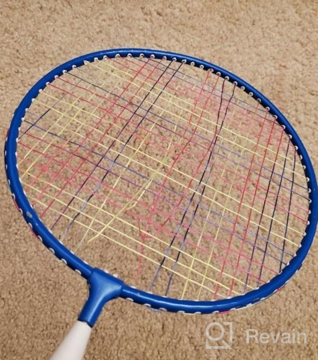 img 1 attached to 2-Pack Durable Nylon Alloy Badminton Racket Set For Kids W/ 4 Badminton + 2 Table Tennis - Indoor & Outdoor Sport Game Fun! review by Brian Shakey