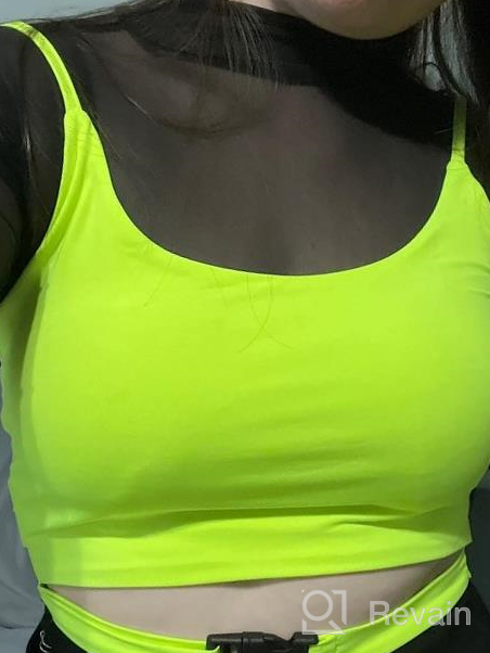 img 1 attached to Stay Active And Stylish With Abardsion'S Neon Color Buckle Tank Tops For Women review by Chris Mania