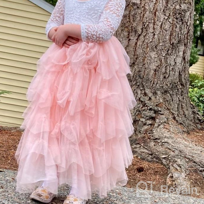 img 1 attached to 👸 Princess Birthday Party Dresses - Tutu Lace Cake Dress Skirts for Flower Girls review by Alex Cassanova