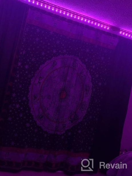 img 1 attached to Boho Chic Purple Zodiac Tapestry Curtain: Handmade Room Decor With Room Darkening & Sheer Curtains For Windows, Balconies, And Bedrooms review by Tony Hoover