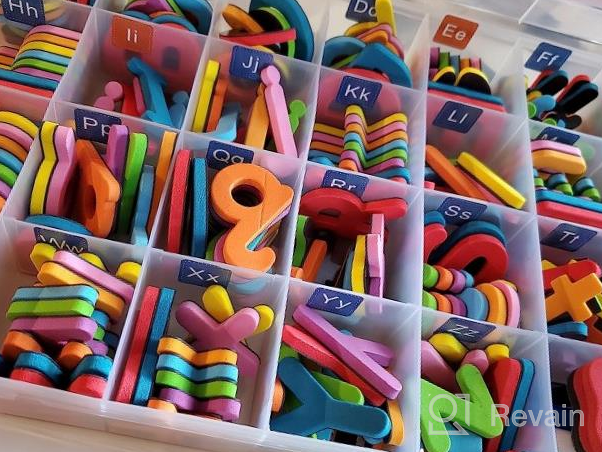 img 1 attached to 234 Pcs Alphabet Letters Kit With Double-Sided Magnet Board - Colorful Foam Magnetic Letters For Preschool Kids Toddler Spelling And Learning - Gamenote Classroom review by Natalie Villa