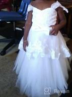 img 1 attached to Elegantly Adorned Tulle Flower Girls' Clothing with Appliques Sleeves review by Leanne Steltz