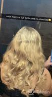 картинка 1 прикреплена к отзыву Средний блондин Плетение волос невидимой нитью с светлыми подчерками - 20-дюймовый настраиваемый прозрачный ободок съемными надежными зажимами для кудрявых волос для женщин от REECHO от Seth Hogate