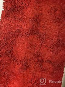 img 5 attached to Экстра-мягкий плюшевый коврик для ванной комнаты - LuxUrux 23 X 36 дюймов Синель Материал из микрофибры Коврики для душа, Суперабсорбент, Желтый
