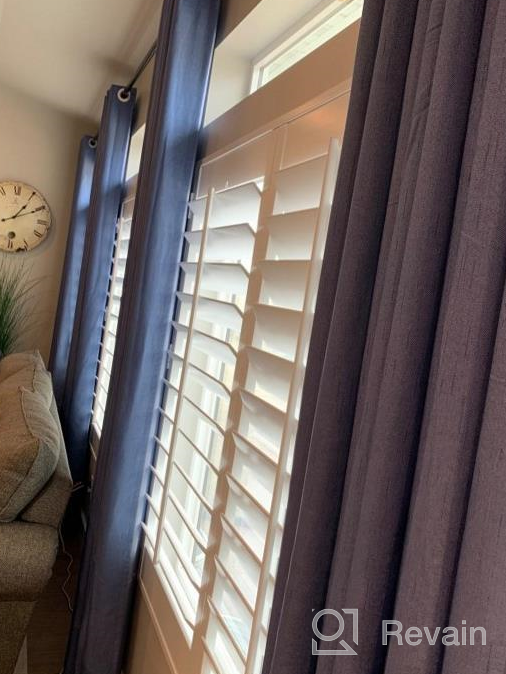 img 1 attached to 42X63 Inch Gray Textured Linen Thermal Blackout Grommet Curtains For Sliding Glass Doors - Leadtimes review by Scott Bradford