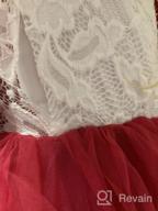 img 1 attached to Girl'S Lace Flower Tutu Dress A-Line Backless Princess Gown For Party Pageant review by Ron Chang