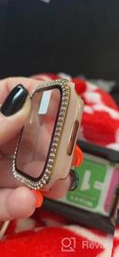 img 5 attached to Surace 41mm Apple Watch 8 & 7 Case with Screen Protector - Crystal Diamond Tempered Glass Cover (5 Packs)