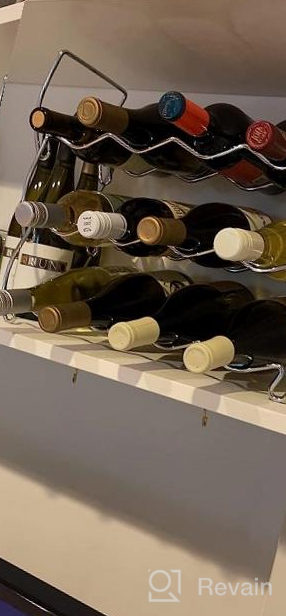 img 1 attached to Sorbus® 3-Tier Stackable Wine Rack - Classic Style Wine Racks For Bottles - Perfect For Bar, Wine Cellar, Basement, Cabinet, Pantry, Etc - Hold 12 Bottles, Metal (Copper) review by Daniel Ortiz