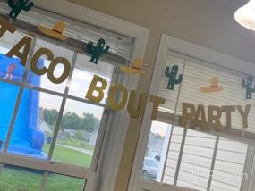 img 6 attached to Мерцающий золотой баннер «Taco Bout A Party» - идеально подходит для мексиканской фиесты, девичника, дня рождения и украшения детского душа