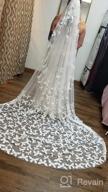 img 1 attached to Ivory Butterfly Applique Wedding Veil With Comb - Faiokaver 1 Tier Chapel Length review by Gotdat Burton