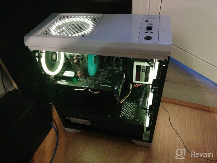img 2 attached to Cylon White RGB Mid Tower Computer Case: Illuminated Performance and Style review by Jongil Baek ᠌