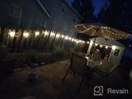 img 1 attached to SUNTHIN Outdoor String Lights, 48FT Patio Lights With 25 G40 Shatterproof LED Bulbs(1 Spare), Waterproof Hanging Lights String For Outside Backyard, Porch, Deck, Party, Garden review by Tony Addis