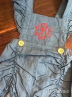 img 1 attached to Denim Romper Sunsuit For Baby Girls With Ruffle Sleeves And Shorts: Short-Sleeved Jumpsuit With Distressed Detailing By Calsunbaby review by William Byrd