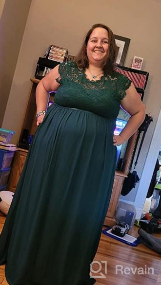 img 1 attached to Miusol Women'S Formal Floral Lace Plus Size Bridesmaid Party Maxi Dress review by Jared Surabhi