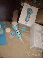 img 1 attached to Rechargeable Electric Facial Cleansing Brush - IPX7 Waterproof With 3 Mode & 5 Brush Heads For Exfoliating, Massaging & Removing Blackheads. review by Kholar Irvine