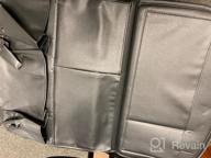 img 1 attached to Tsumbay Car Backseat Organizer - PU Leather With Tablet Holder, Foldable Table Tray, And 9 Storage Pockets review by Star Bell