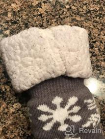 img 5 attached to Уютные шерстяные новогодние носки со шлепкой для маленьких девочек: стильная одежда для холодной погоды