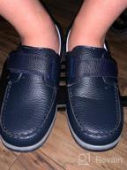 img 1 attached to Apakowa Kids Boys Loafers: Trendy Slip-On Boat Shoes with Strap for Toddlers, Little Kids & Big Kids review by Marcus Hussain