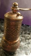 img 1 attached to Refillable Turkish Pepper Mill With 4.2 Inch Manual Crank Handle - Antique Gold Spice Grinder By Bazaar Anatolia review by Timothy Jimenez