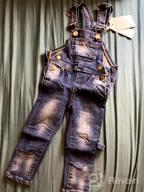img 1 attached to 👖 Kidscool Boys' Ripped Stretchy Washed Overalls: Trendy and Durable Children's Clothing review by Alex Cassanova
