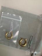 img 1 attached to Minimalist Open Hoop Earrings For Women, Chunky Small Gold Plated Dainty Hoops, Perfect Gift From Famarine review by Jason Elliss