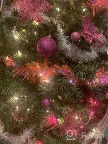 img 7 attached to Фиолетовые и розовые 27-каратные елочные украшения Шары Рождественские украшения размером 2,36 дюйма и 1,17 дюйма.