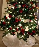 картинка 1 прикреплена к отзыву Gold Sequin Christmas Tree Skirt - 48 Inch Round Sparkly Fabric For Festive Holiday Decorations от Kasey Plante