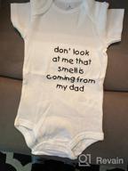 img 1 attached to Super Soft Cotton Funny Slogan Baby Short Sleeve Bodysuit For Dad - Size 3M review by Bob Novitsky