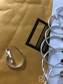 img 4 attached to Fashionable and Versatile: 12 Pairs of Big Circle Hoop Earrings Set for Women and Girls - Dia 2 - 7.5cm