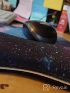 img 1 attached to Enhance Your Comfort And Performance With The Ergonomic Keyboard Wrist Rest And Mouse Pad Set - Green Fluid Design review by Jolett Schneider