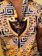 img 1 attached to Men'S Short Sleeve Luxury Print Dress Shirt By PIZOFF review by Omar Obong
