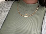 img 1 attached to PROSTEEL Herringbone Choker Necklace for Women - Stainless Steel/Sterling Silver Chain in Multiple Tones with Adjustable Length and Gift Box review by Sharmake Shuram