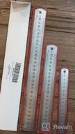 img 1 attached to Stainless Steel Metal Ruler Set Of 3 - 6 Inch, 8 Inch And 12 Inch For Home School Office Daily Use review by Donna Marshall