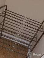 img 1 attached to Organize Your Shoes With FANHAO 4-Tier Stainless Steel Shoe Rack - 12 Pairs Storage For Closet, Entryway, Bedroom, And Dorm Room In Bronze review by Hector Sosa