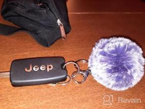 img 7 attached to Faux Rabbit Fur Ball Pom Pom Keychain Car Key Ring Handbag Tote Bag Pendant Purse Charm For Cityelf Cute